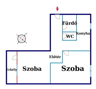 Eladó Lakás 6100 Kiskunfélegyháza Modern, 62 m2-es, erkélyes lakás
