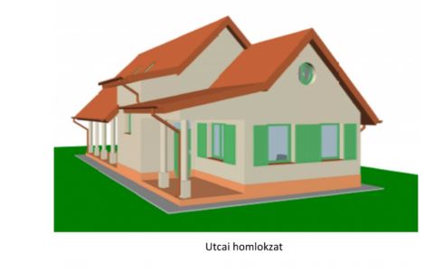 Eladó Telek 8676 Karád , Belterületi Lf1 építési telek, 79 m2 alapterületű beton sávalappal, 73 m2- es garázzsal