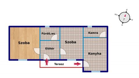 Eladó Ház 7000 Sárbogárd 2 szobás, 63 m2-es ház