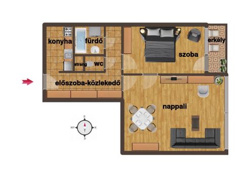 Eladó Lakás 1144 Budapest 14. kerület Örs közelében, parkos környezetben, jó állapotú, napfényes, gyorsan költözhető!
