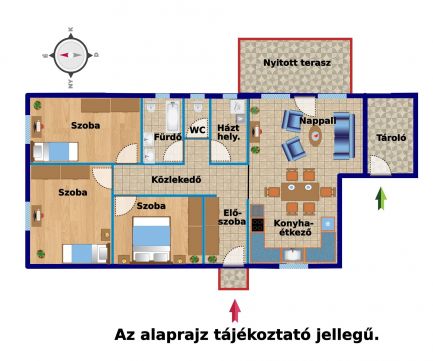 Eladó Ház 2340 Kiskunlacháza Kiskunlacházán újépítésű, 3 hálószobás ikerház hőszivattyúva