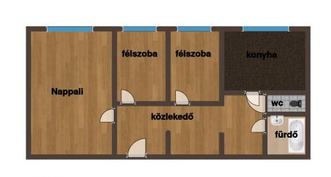 Eladó Lakás 1042 Budapest 4. kerület Világos, 3 szobás, klímás panel lakás parkra néző kilátással