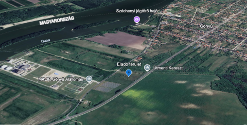 Kiadó Telek 9071 Gönyű , KIADÓ 10 000 m2 KÜLTERÜLETI TELEK, PIACTÉR, GKSZ ÖVEZETBEN