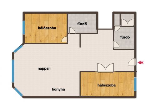 Eladó Lakás 1092 Budapest 9. kerület Magas minőségben felújított lakás a Ráday utca csendes részé