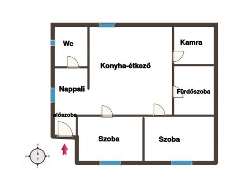 Eladó Ház 6080 Szabadszállás nappali+2 szobás, nagy kertes ház