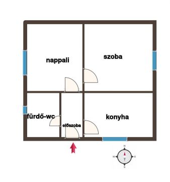 Eladó Ház 6000 Kecskemét Szeleifaú csendes forgalomtól mentes utcában.