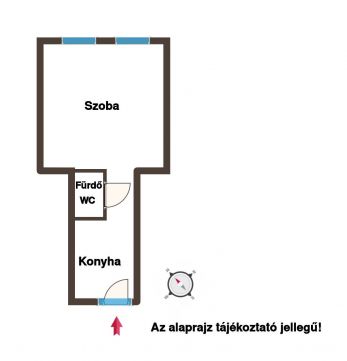 Eladó Lakás 1078 Budapest 7. kerület Eladó 1 szobás és külön konyhás VILÁGOS lakás Ligetvárosban