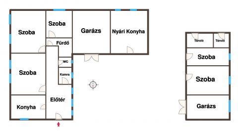 Kiadó Ház 6100 Kiskunfélegyháza Felújított, 3 hálószobás családi ház dupla garázzsal kiadó