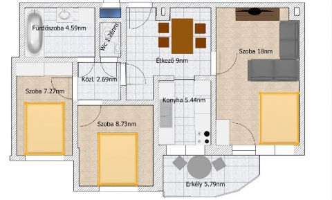 Eladó Lakás 1211 Budapest 21. kerület 1211 Budapest 21, Csepel belváros