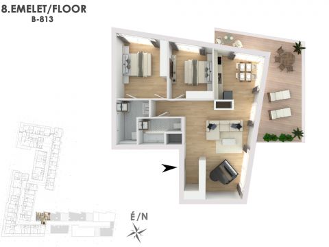 Eladó Lakás 1138 Budapest 13. kerület Lakópark a Duna partján: Otthonod a vízparti életstílus közepén!