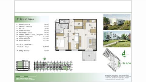 Eladó Lakás 4030 Debrecen , MODERN, FIATALOS ÚJ LAKÁSOK