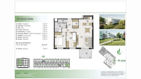 Eladó Lakás 4030 Debrecen , MODERN, FIATALOS ÚJ LAKÁSOK