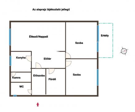 Eladó Lakás 6000 Kecskemét Gyenes téren 3.emeleti 79nm-es erkélyes lakás