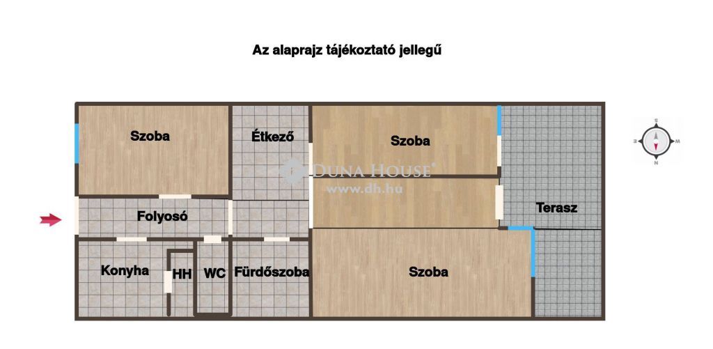 4400 Nyíregyháza , 3 különnyíló szobás földszinti lakás 16 nm saját terasszal — 1/33