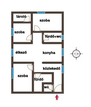 Eladó Lakás 7815 Harkány , === Harkány közepén nagy lakás eladó===