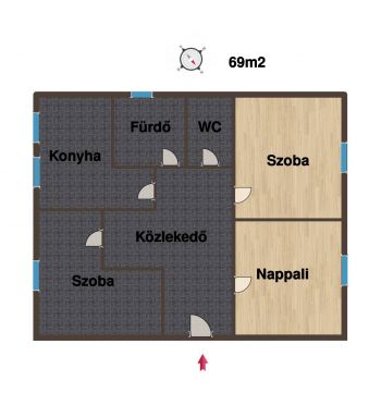 Kiadó Lakás 6000 Kecskemét NAGYON SZÉP belváros lakás, zárt udvarban kiadó!