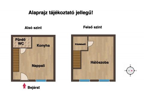 Eladó Lakás 1071 Budapest 7. kerület Damjanich utcában felújított belső két szintes lakás