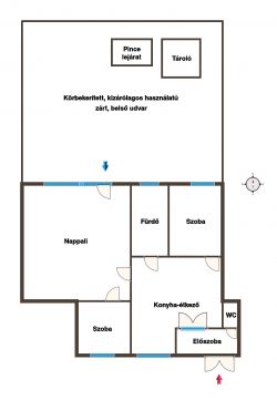 Eladó Lakás 7400 Kaposvár ** Gróf Apponyi A. u. fsz-i, kertkapcsolatos, 3 szobás lakás